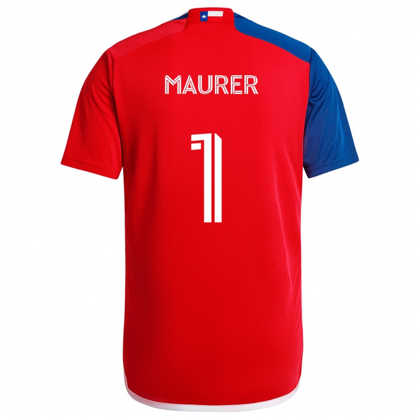 Niño Fútbol Camiseta Jimmy Maurer #1 Azul Rojo 1ª Equipación 2024/25 México