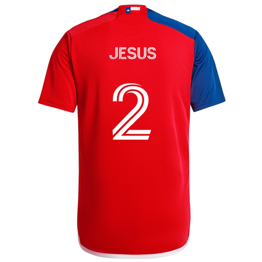 Niño Fútbol Camiseta Geovane Jesus #2 Azul Rojo 1ª Equipación 2024/25 México