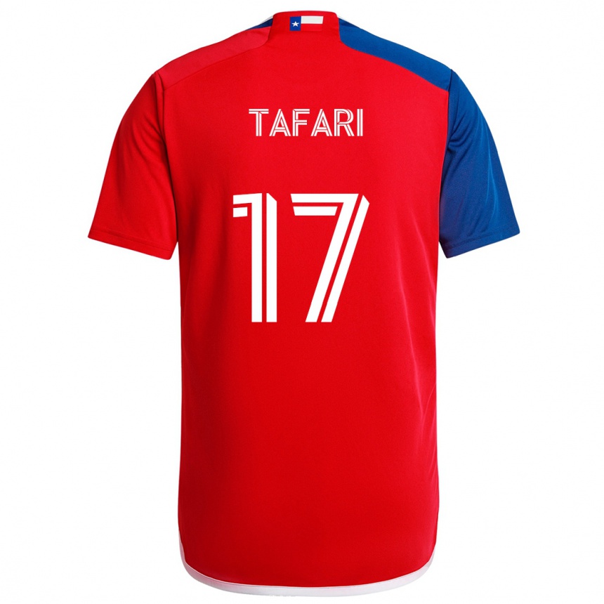 Niño Fútbol Camiseta Nkosi Tafari #17 Azul Rojo 1ª Equipación 2024/25 México