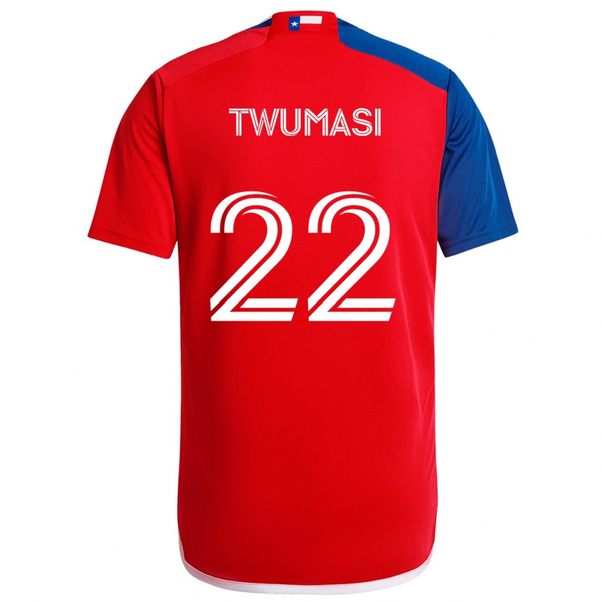 Niño Fútbol Camiseta Ema Twumasi #22 Azul Rojo 1ª Equipación 2024/25 México