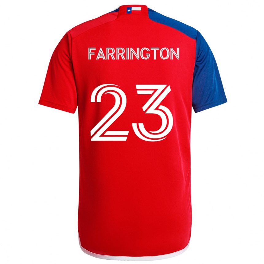 Niño Fútbol Camiseta Logan Farrington #23 Azul Rojo 1ª Equipación 2024/25 México