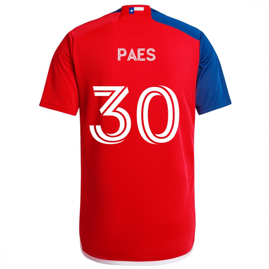 Niño Fútbol Camiseta Maarten Paes #30 Azul Rojo 1ª Equipación 2024/25 México