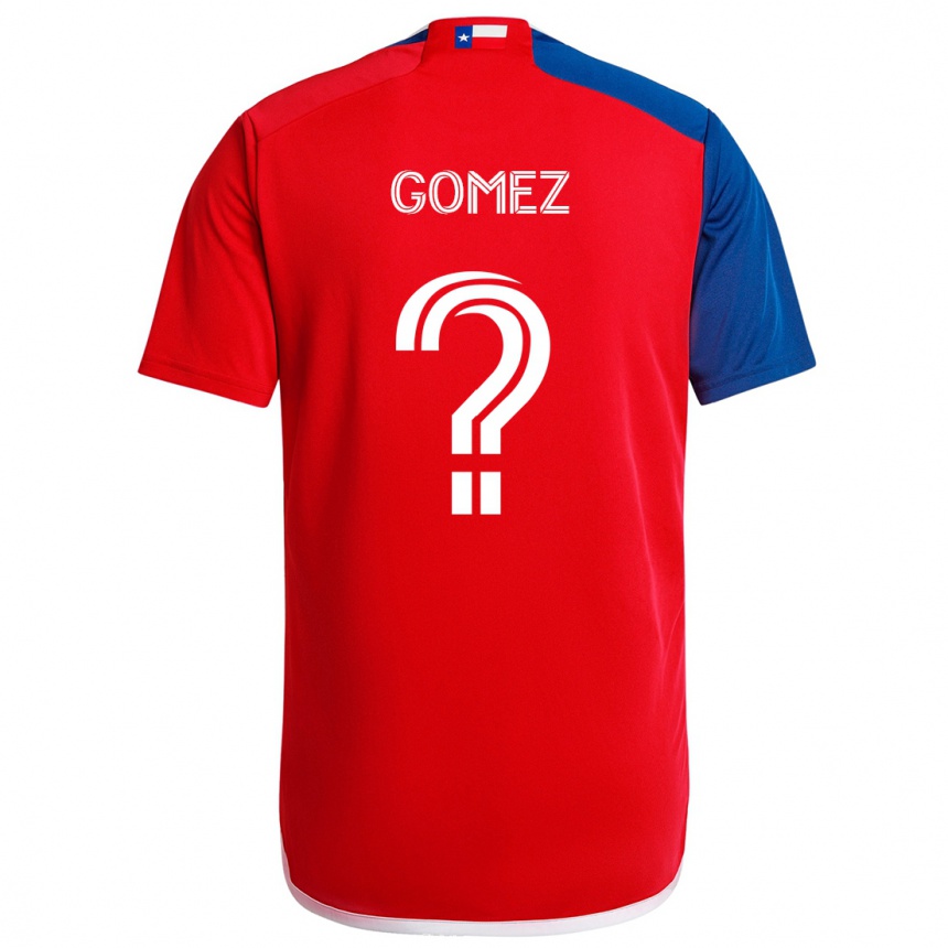 Niño Fútbol Camiseta Victor Gomez #0 Azul Rojo 1ª Equipación 2024/25 México