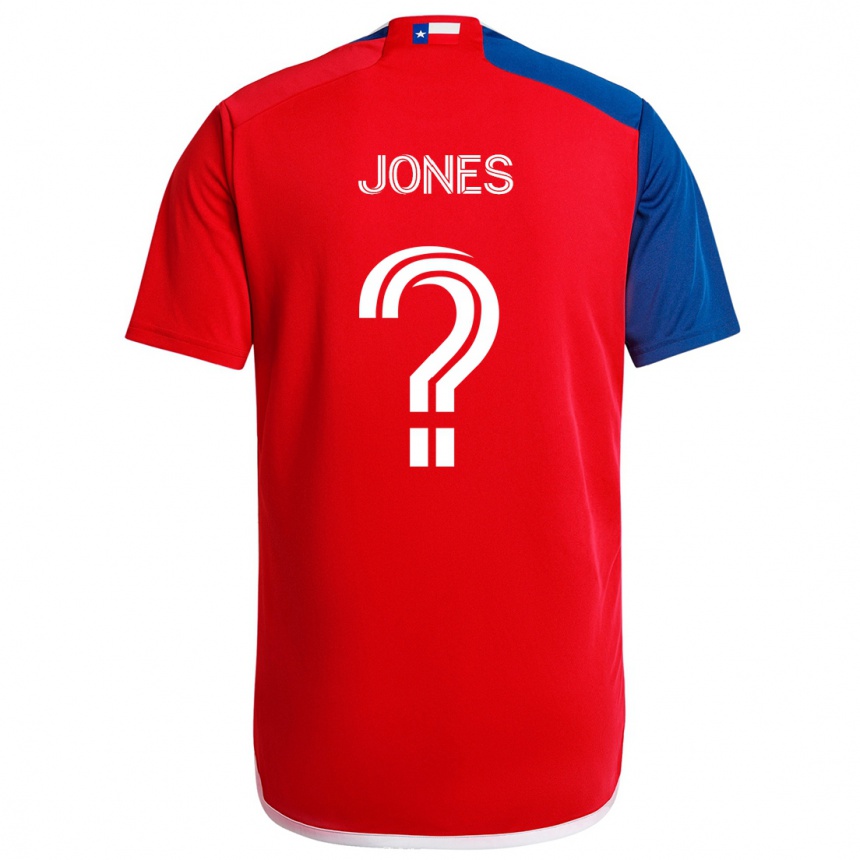 Niño Fútbol Camiseta Jordan Jones #0 Azul Rojo 1ª Equipación 2024/25 México