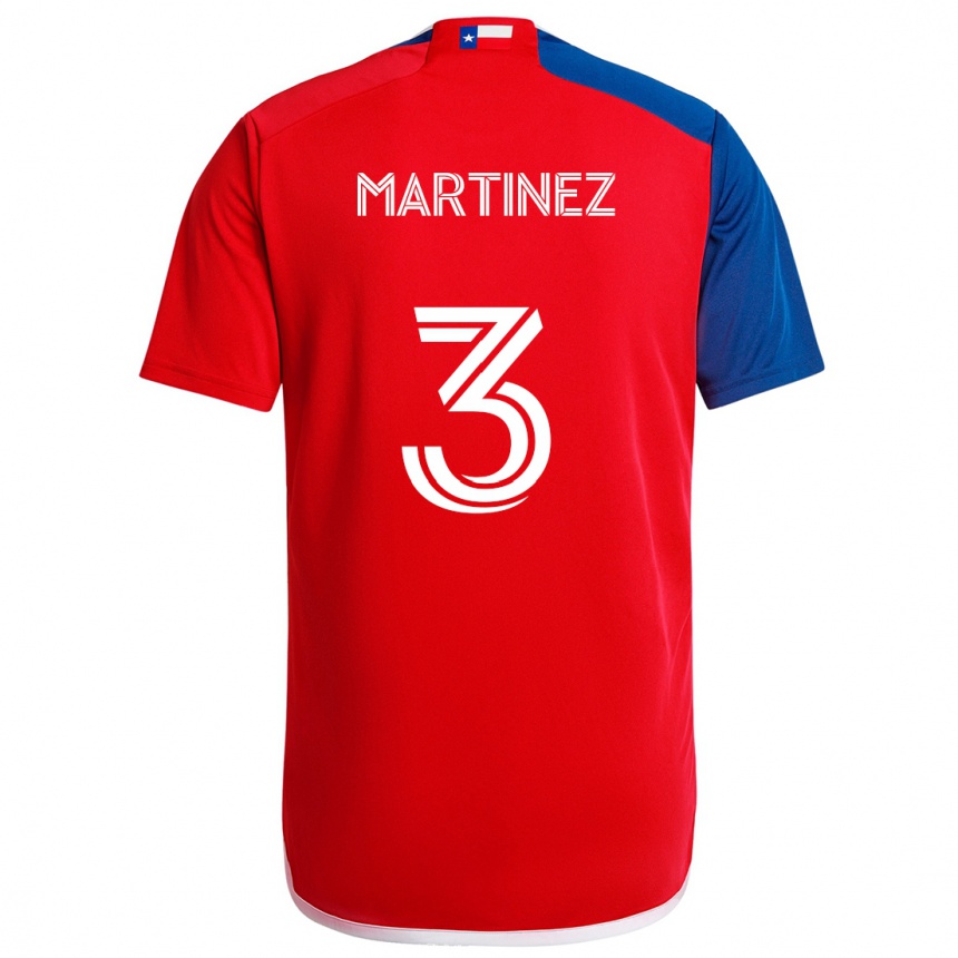 Niño Fútbol Camiseta José Antonio Martínez #3 Azul Rojo 1ª Equipación 2024/25 México