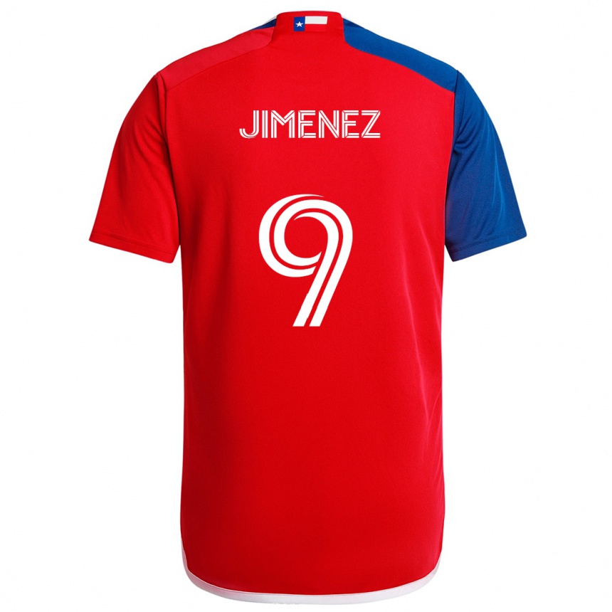 Niño Fútbol Camiseta Jesús Jiménez #9 Azul Rojo 1ª Equipación 2024/25 México