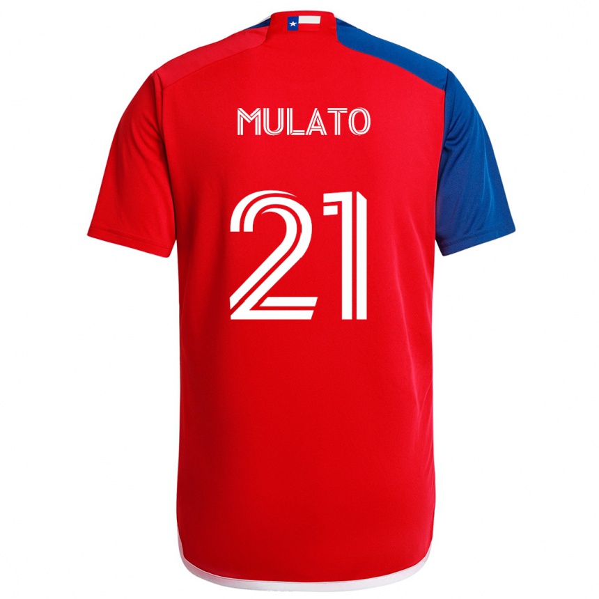 Niño Fútbol Camiseta José Mulato #21 Azul Rojo 1ª Equipación 2024/25 México