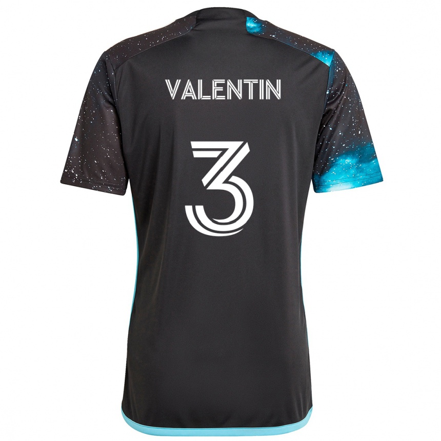 Niño Fútbol Camiseta Zarek Valentin #3 Azul Negro 1ª Equipación 2024/25 México