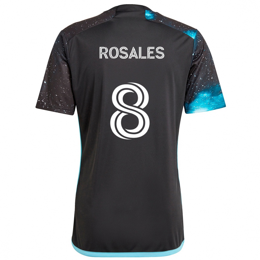 Niño Fútbol Camiseta Joseph Rosales #8 Azul Negro 1ª Equipación 2024/25 México