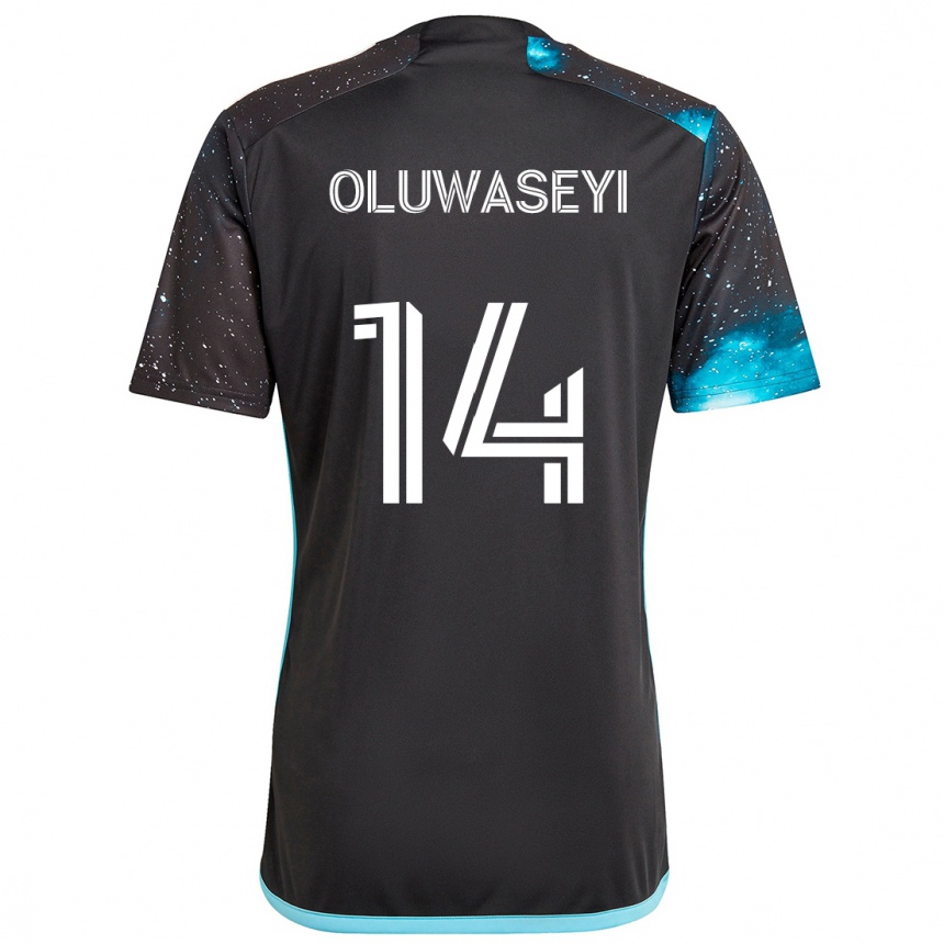 Niño Fútbol Camiseta Tani Oluwaseyi #14 Azul Negro 1ª Equipación 2024/25 México