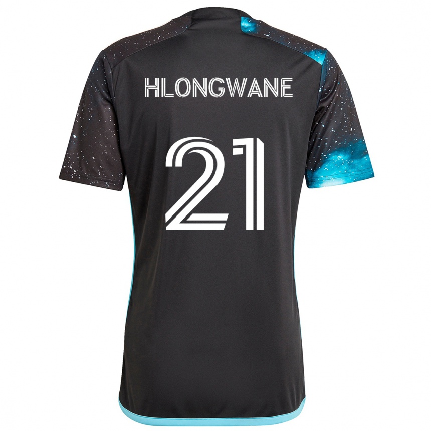 Niño Fútbol Camiseta Bongokuhle Hlongwane #21 Azul Negro 1ª Equipación 2024/25 México