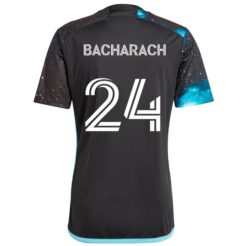 Niño Fútbol Camiseta Hugo Bacharach #24 Azul Negro 1ª Equipación 2024/25 México