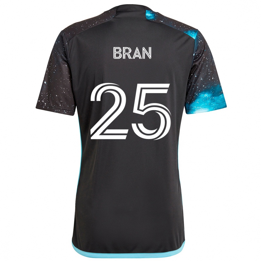 Niño Fútbol Camiseta Alejandro Bran #25 Azul Negro 1ª Equipación 2024/25 México