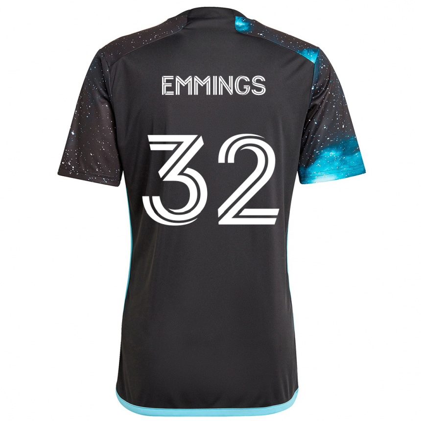 Niño Fútbol Camiseta Fred Emmings #32 Azul Negro 1ª Equipación 2024/25 México