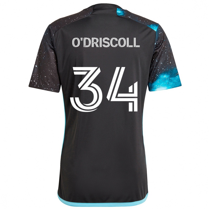 Niño Fútbol Camiseta Rory O'driscoll #34 Azul Negro 1ª Equipación 2024/25 México