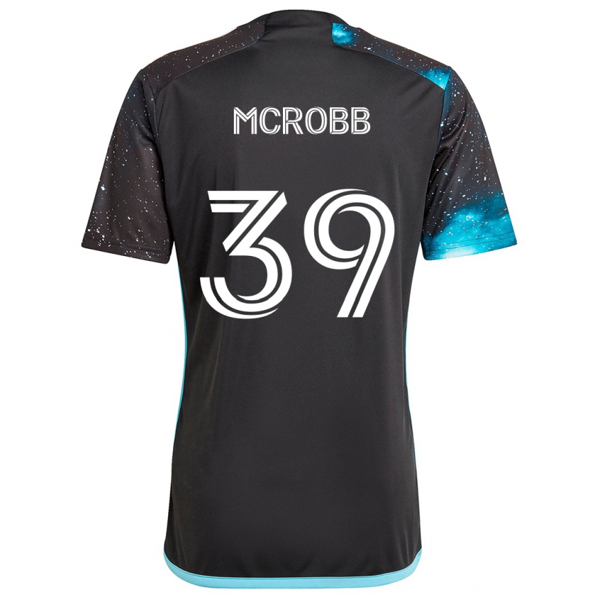 Niño Fútbol Camiseta Finn Mcrobb #39 Azul Negro 1ª Equipación 2024/25 México