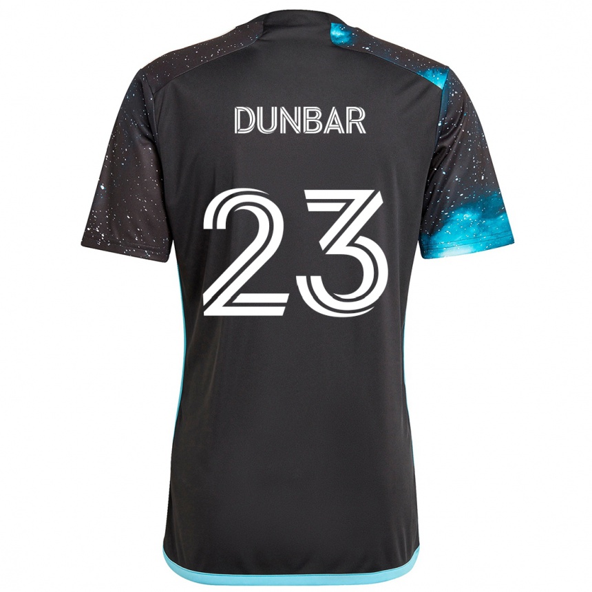 Niño Fútbol Camiseta Cameron Dunbar #23 Azul Negro 1ª Equipación 2024/25 México