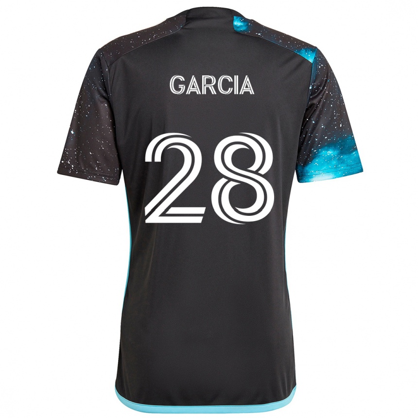 Niño Fútbol Camiseta Mender García #28 Azul Negro 1ª Equipación 2024/25 México