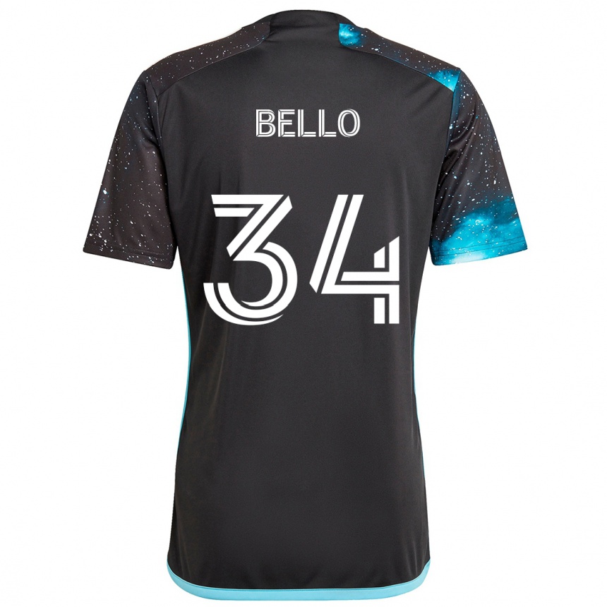 Niño Fútbol Camiseta Zaydan Bello #34 Azul Negro 1ª Equipación 2024/25 México