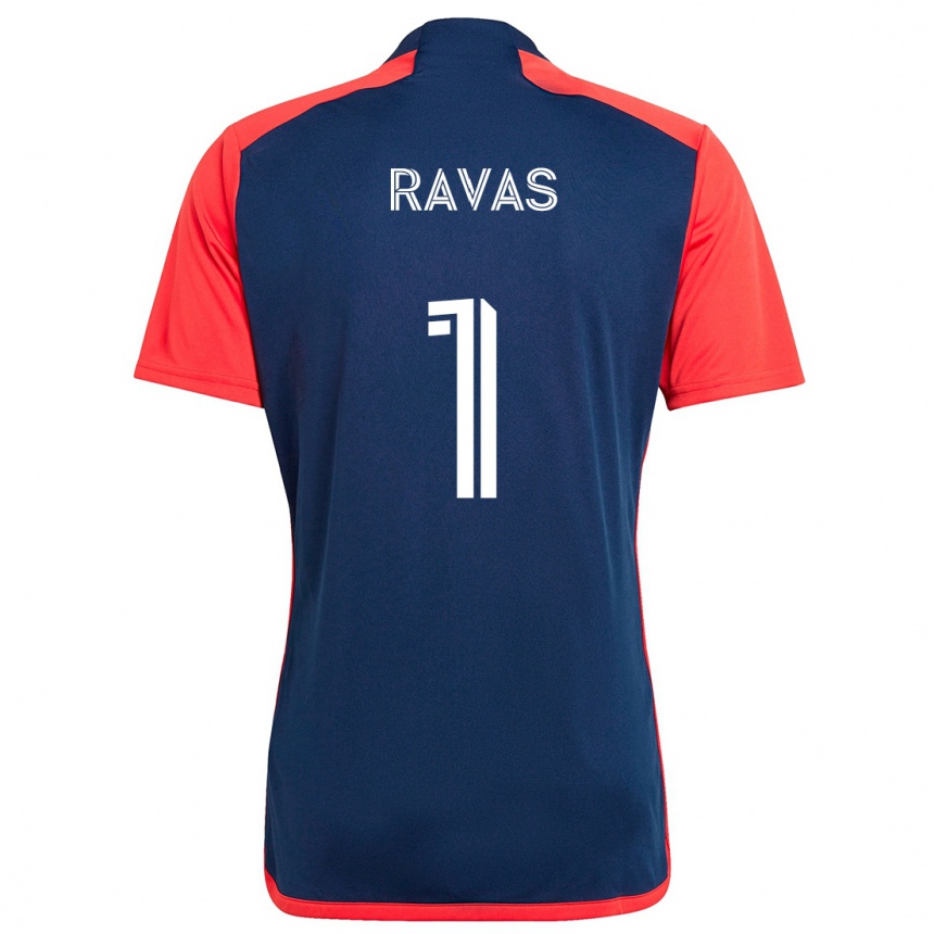 Niño Fútbol Camiseta Henrich Ravas #1 Azul Rojo 1ª Equipación 2024/25 México