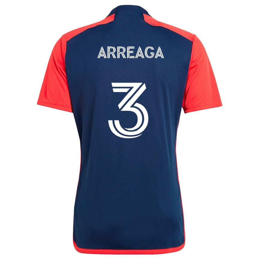 Niño Fútbol Camiseta Xavier Arreaga #3 Azul Rojo 1ª Equipación 2024/25 México