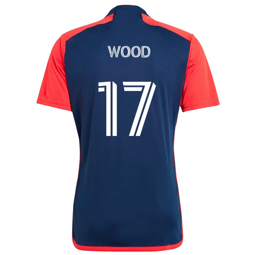 Niño Fútbol Camiseta Bobby Wood #17 Azul Rojo 1ª Equipación 2024/25 México