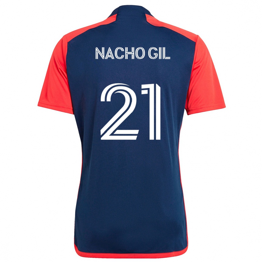 Niño Fútbol Camiseta Nacho Gil #21 Azul Rojo 1ª Equipación 2024/25 México