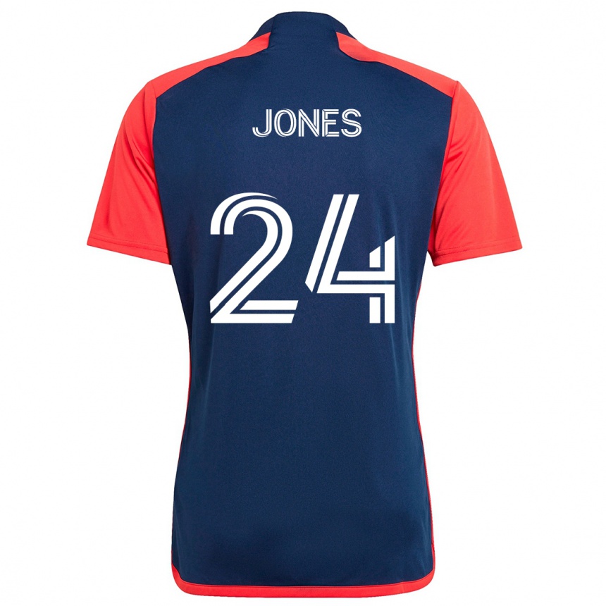 Niño Fútbol Camiseta Dejuan Jones #24 Azul Rojo 1ª Equipación 2024/25 México