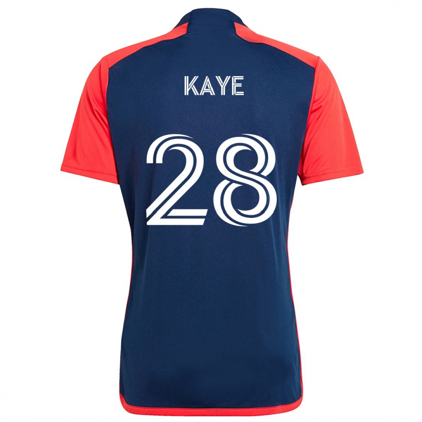 Niño Fútbol Camiseta Mark-Anthony Kaye #28 Azul Rojo 1ª Equipación 2024/25 México