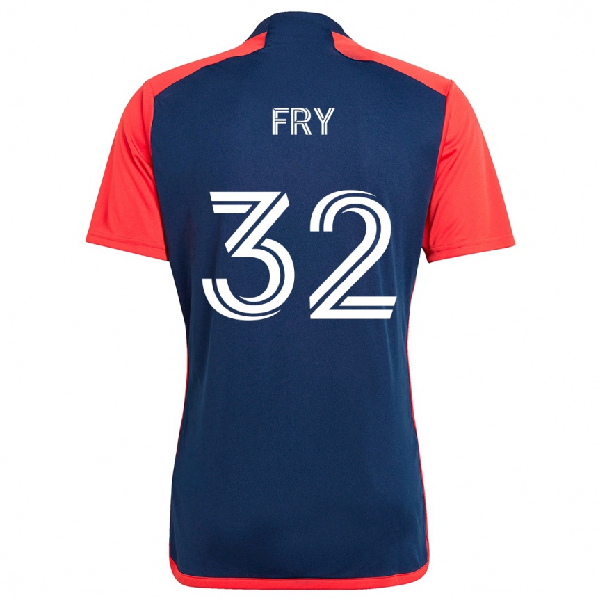 Niño Fútbol Camiseta Malcolm Fry #32 Azul Rojo 1ª Equipación 2024/25 México