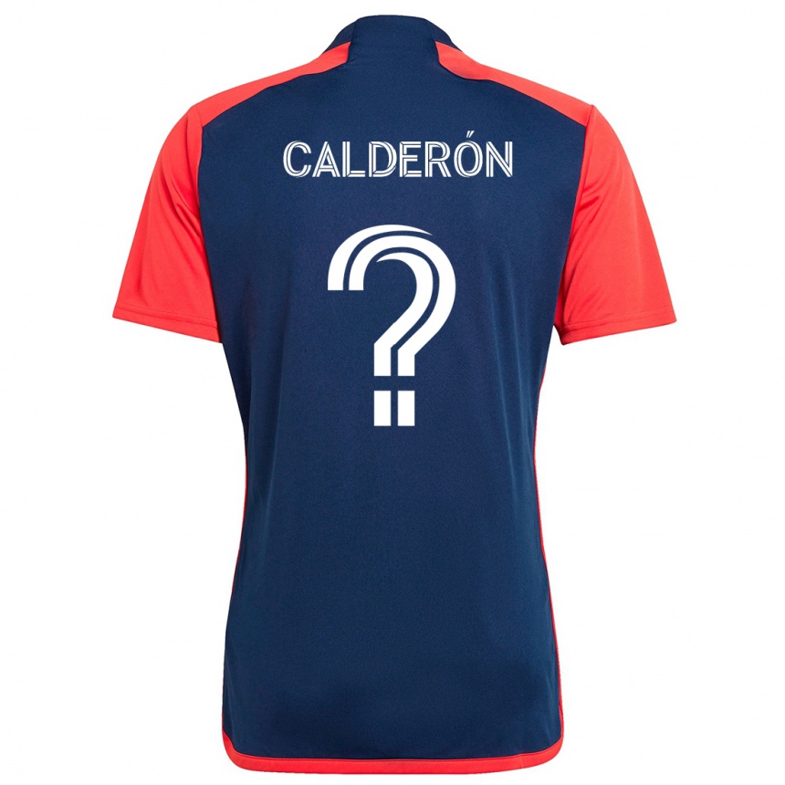 Niño Fútbol Camiseta Gio Calderón #0 Azul Rojo 1ª Equipación 2024/25 México