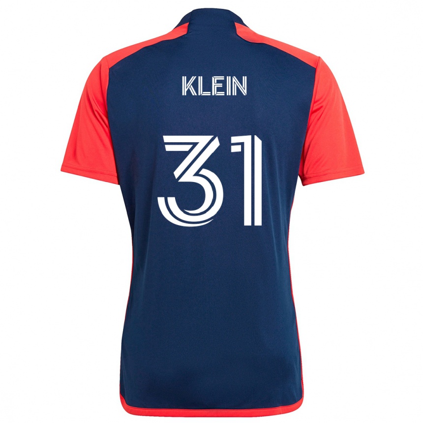 Niño Fútbol Camiseta Eric Klein #31 Azul Rojo 1ª Equipación 2024/25 México