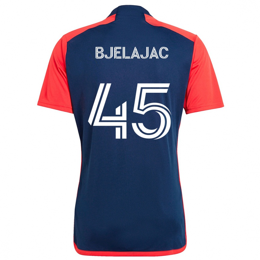 Niño Fútbol Camiseta Andrej Bjelajac #45 Azul Rojo 1ª Equipación 2024/25 México