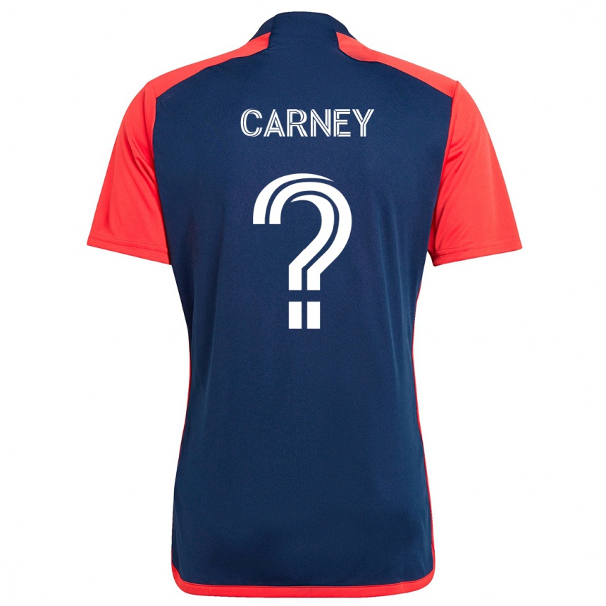 Niño Fútbol Camiseta Ryan Carney #0 Azul Rojo 1ª Equipación 2024/25 México