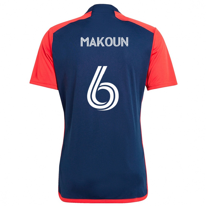 Niño Fútbol Camiseta Christian Makoun #6 Azul Rojo 1ª Equipación 2024/25 México