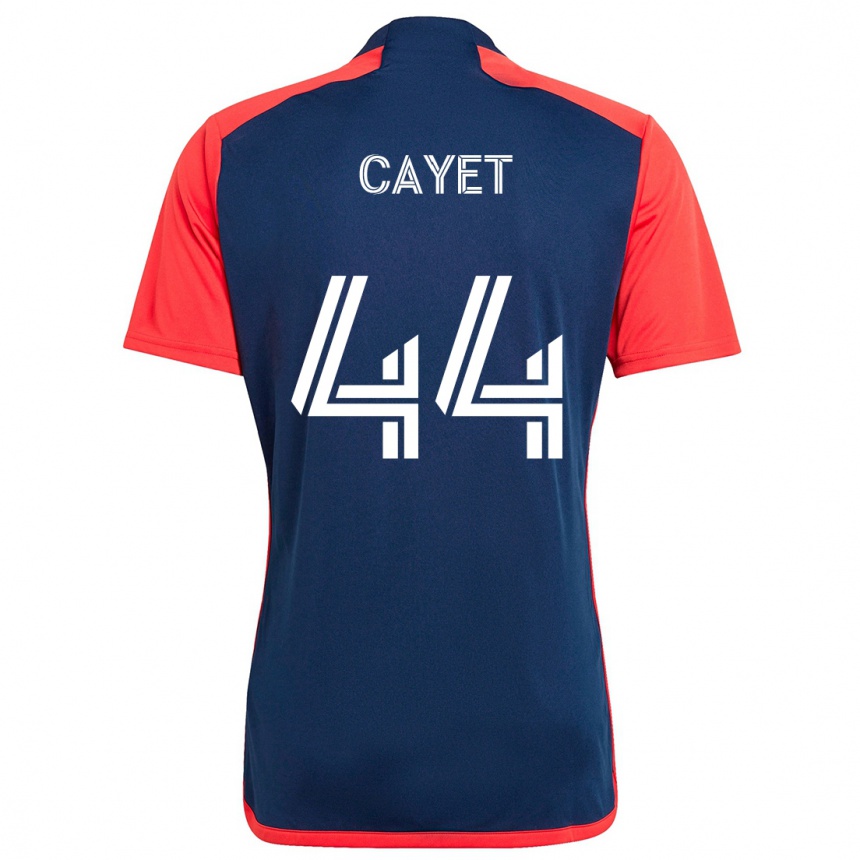 Niño Fútbol Camiseta Pierre Cayet #44 Azul Rojo 1ª Equipación 2024/25 México