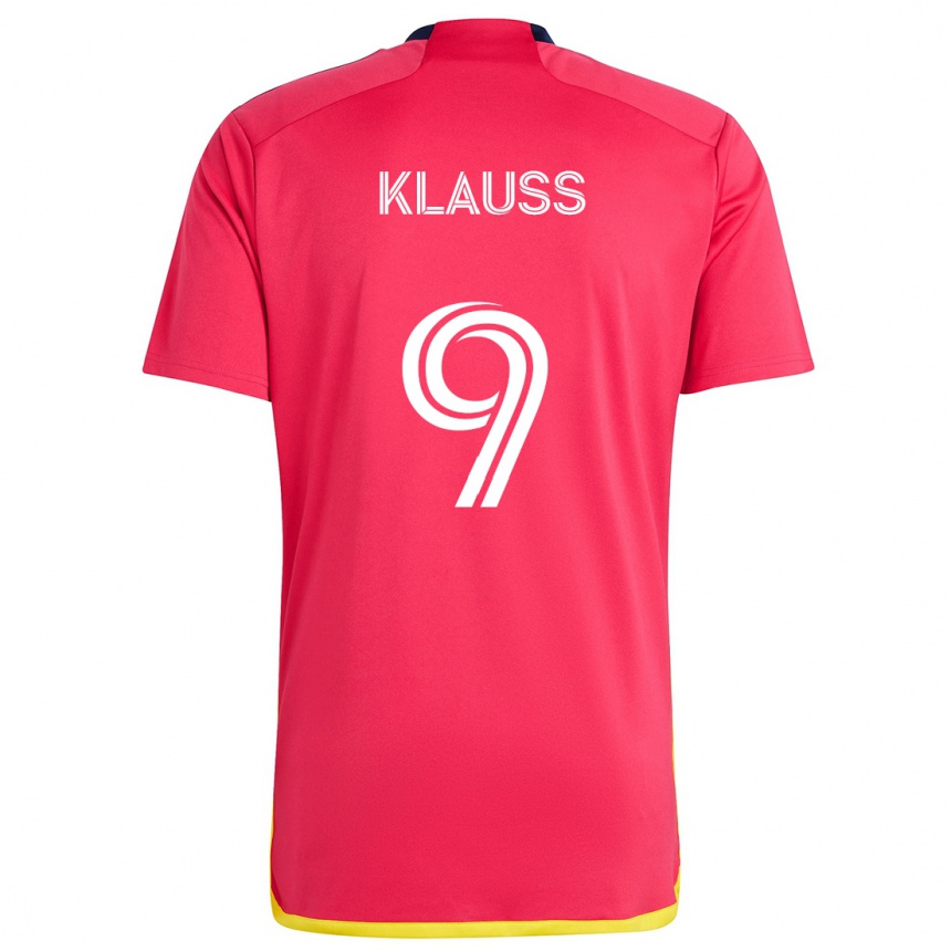 Niño Fútbol Camiseta João Klauss #9 Rojo Azul 1ª Equipación 2024/25 México