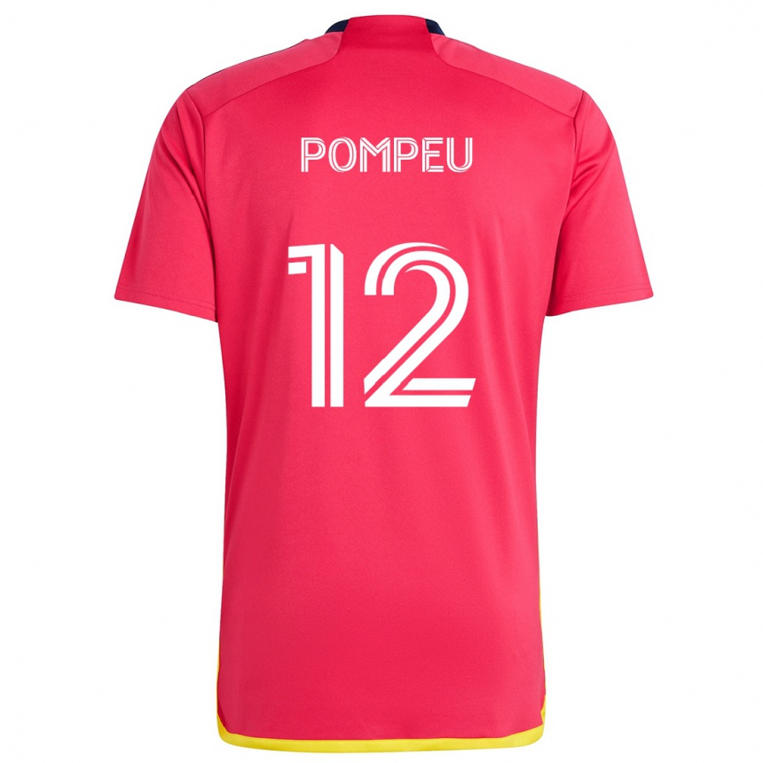 Niño Fútbol Camiseta Célio Pompeu #12 Rojo Azul 1ª Equipación 2024/25 México