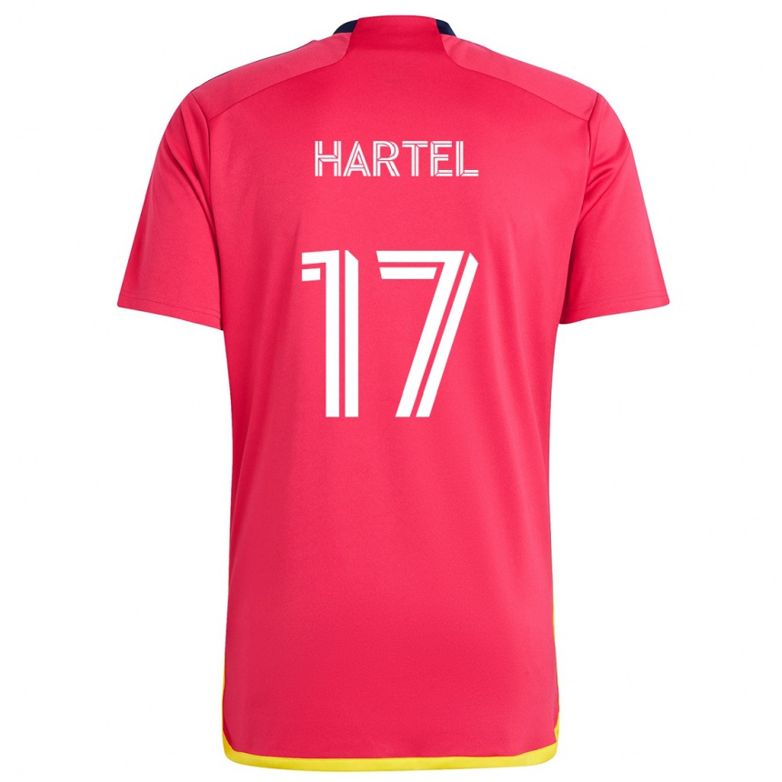 Niño Fútbol Camiseta Marcel Hartel #17 Rojo Azul 1ª Equipación 2024/25 México