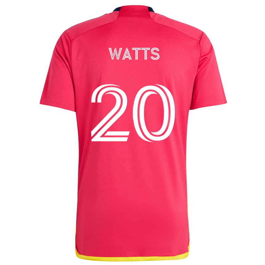 Niño Fútbol Camiseta Akil Watts #20 Rojo Azul 1ª Equipación 2024/25 México