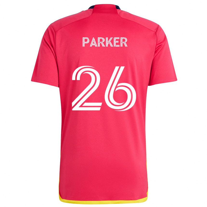 Niño Fútbol Camiseta Tim Parker #26 Rojo Azul 1ª Equipación 2024/25 México