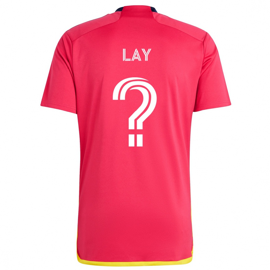 Niño Fútbol Camiseta Mikey Lay #0 Rojo Azul 1ª Equipación 2024/25 México