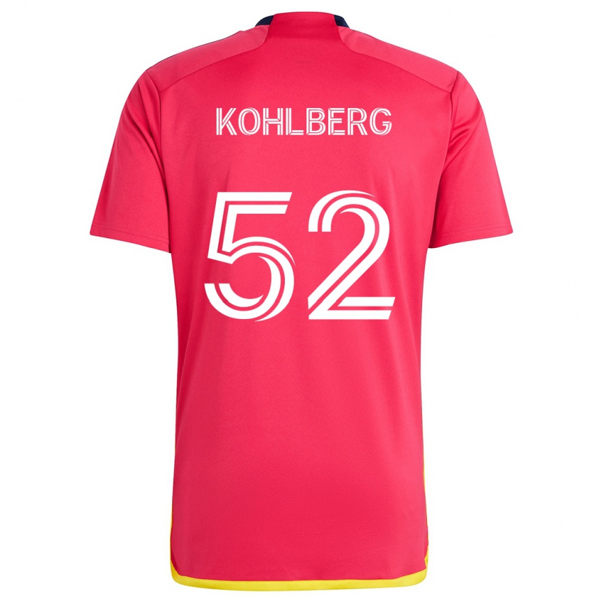 Niño Fútbol Camiseta Andrew Kohlberg #52 Rojo Azul 1ª Equipación 2024/25 México