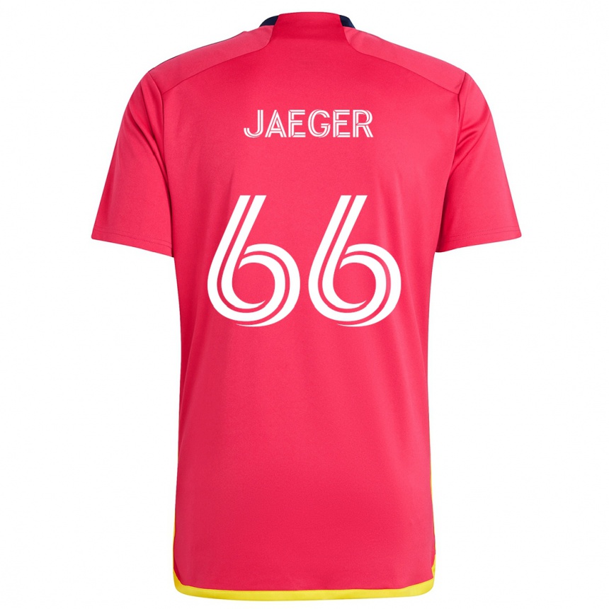 Niño Fútbol Camiseta Kai Jaeger #66 Rojo Azul 1ª Equipación 2024/25 México