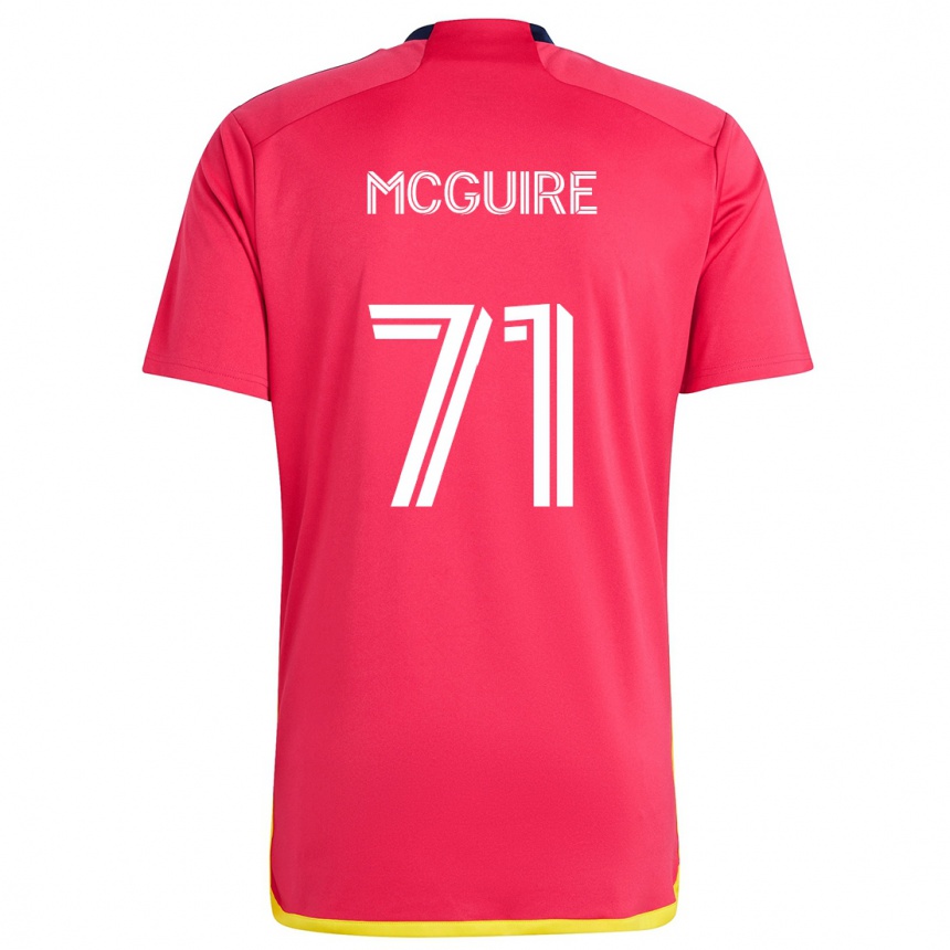 Niño Fútbol Camiseta Nolan Mcguire #71 Rojo Azul 1ª Equipación 2024/25 México