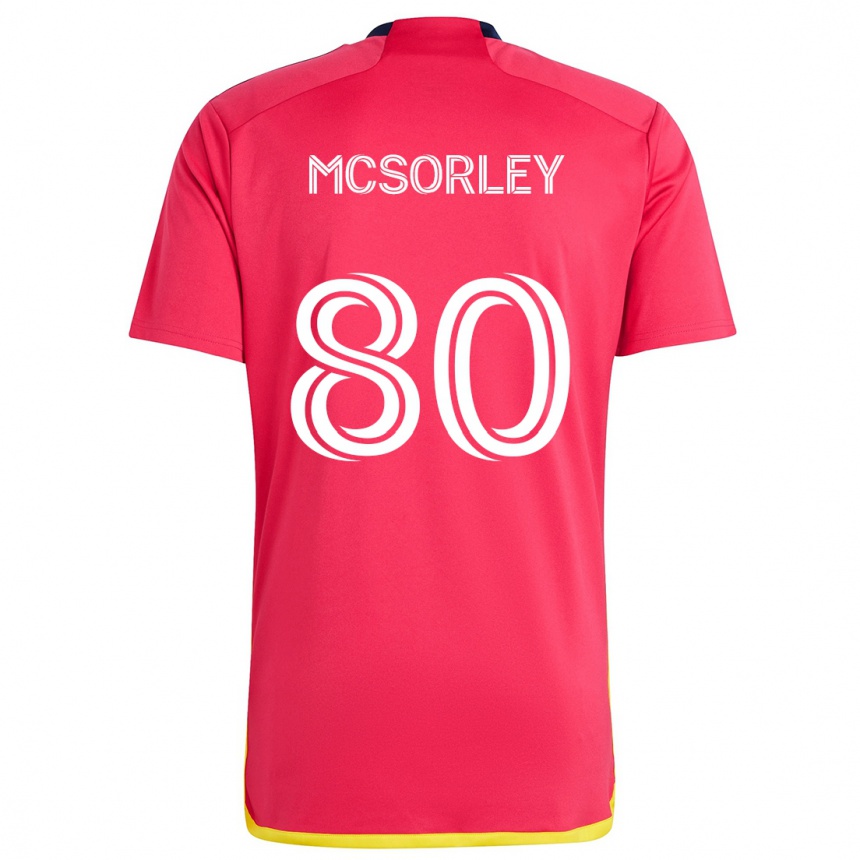 Niño Fútbol Camiseta Brendan Mcsorley #80 Rojo Azul 1ª Equipación 2024/25 México