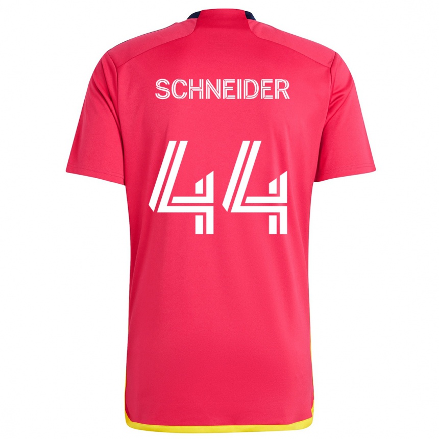 Niño Fútbol Camiseta Max Schneider #44 Rojo Azul 1ª Equipación 2024/25 México