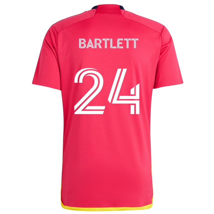 Niño Fútbol Camiseta Lucas Bartlett #24 Rojo Azul 1ª Equipación 2024/25 México