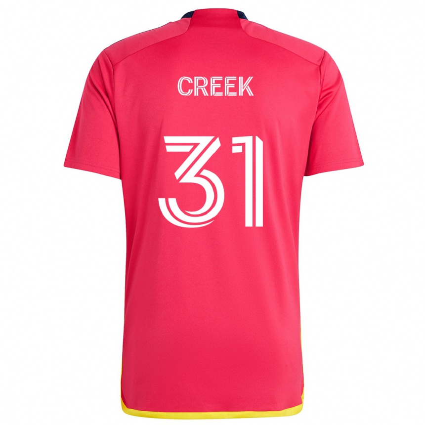 Niño Fútbol Camiseta Michael Creek #31 Rojo Azul 1ª Equipación 2024/25 México