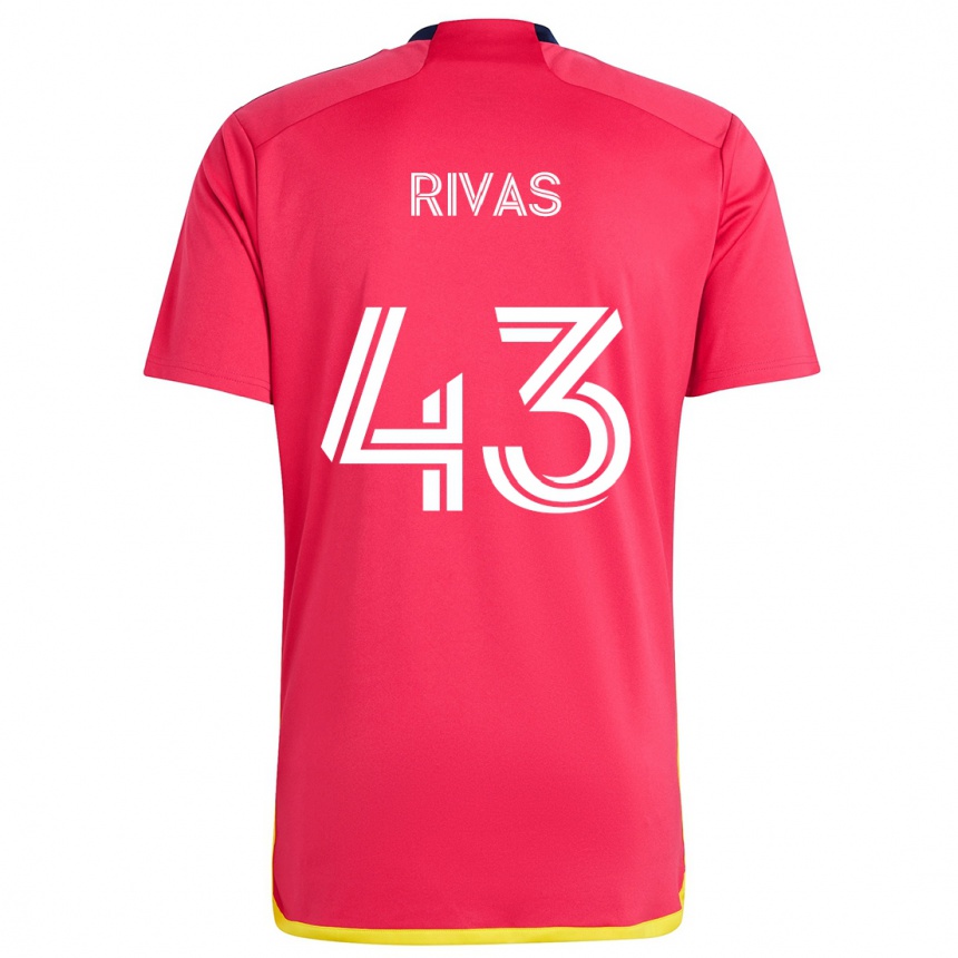 Niño Fútbol Camiseta Sergio Rivas #43 Rojo Azul 1ª Equipación 2024/25 México